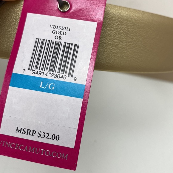 Vince Camuto gold belt with pearl and rhinestone accents on gold buckle NWT! - Picture 3 of 9